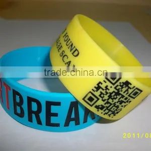 Custom Silicone qr Band Laser Silicone id Bracelet qr thumbnail-1