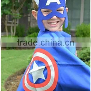 Hot Selling 70x70cm Satin Superhero Promotional Cape With Mask thumbnail-1