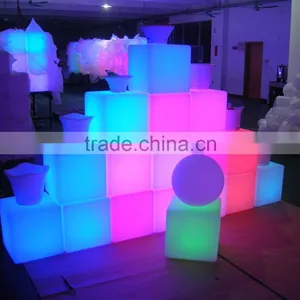 Remote Control LED Lighting Chair PE Plastic Led Funny Bar Stool thumbnail-5