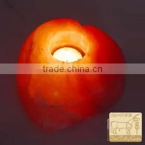 Heart Candle Holder, Salt Candle Holder, Himalayan Candle Holder thumbnail-1
