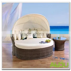 Audu Outdoor Garden Wicker Sofa Bed thumbnail-1