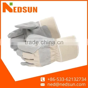 Classical Leather Palm Labour Protection Glove for Workers thumbnail-1