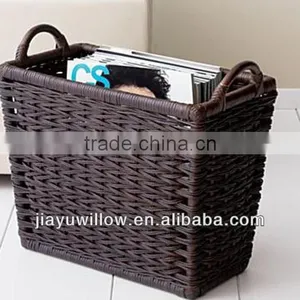 Natural Wicker Magzine Baskets Holder thumbnail-1