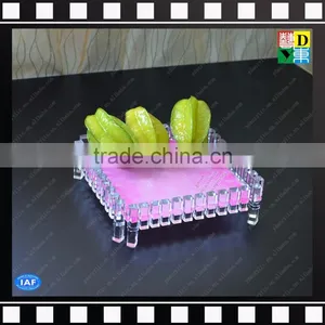 High Quality Plexiglass Fruit Holder Snack Dish Acrylic Food Tray thumbnail-2