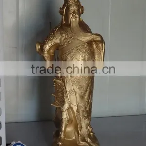 Large Bronze Chinese Kuan Gong Statue Sculpture thumbnail-6