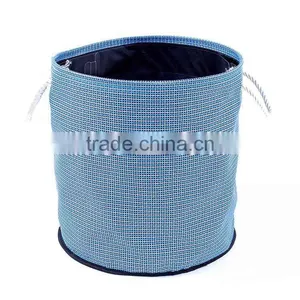 Folding Laundry Hamper With Closing, Bathroom Basket , With Cotton Rope Tote thumbnail-3