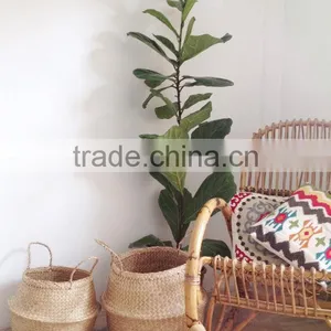 Seagrass Natural Belly Basket Made in Vietnam thumbnail-4