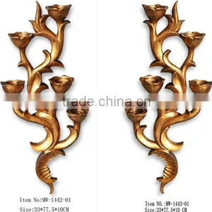 MW-1442-01 Antique Hanging Wall Art Decor With Candle Holder thumbnail-3