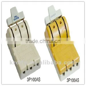 3P100AS Single Throw Ceramic/porcelain 3 Pole Bakelite Knife Switch thumbnail-1