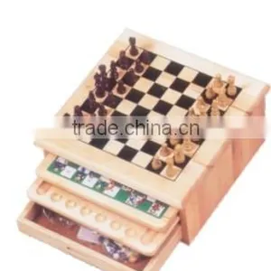 10 in 1 Wooden Games,Wooden Toys,chess Game thumbnail-1