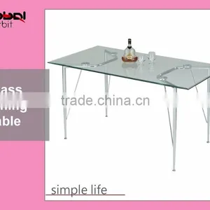 Simple Design Square Glass Coffee Table Kitchen Glass Dining Table thumbnail-1