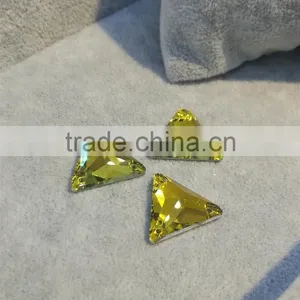 Triangel Shape Flat Back Sew on Crystal Stones Glass Loose Beads for Jewelry Making thumbnail-1