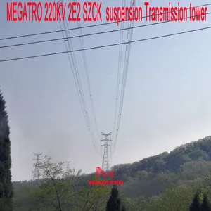 MEGATRO 220KV 2E2 SZCK Suspension Transmission Tower thumbnail-1