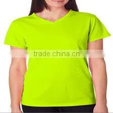 100% Cotton 220gsm, Women's T-shirt , V-neck thumbnail-1