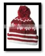Lovely Kids & Adult Knitted Christmas Hats With Ball thumbnail-1