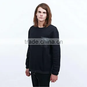 OEM Winter Chest Zipper Pocket Hoodies Mens Hoodie Wholesale thumbnail-1