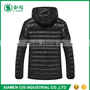 Classic Design Winter Breathable Hooded Black Puffer Jacket for Men thumbnail-2