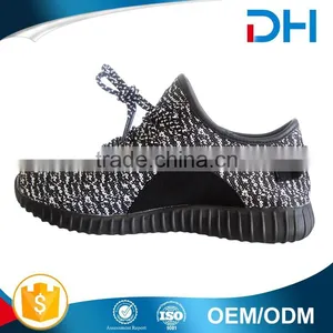 EVA Insole Black and White Mesh Men Sport Shoes thumbnail-1
