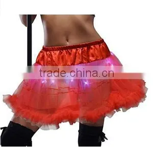Women's LED Light Up Skirt Tutu Rave Party Costumes TUTU Petticoat Crinoline Mini Dress thumbnail-2