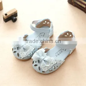 Zm35338a New Design Footwear Kids Girl Bowknot pu Leather Sandal thumbnail-2
