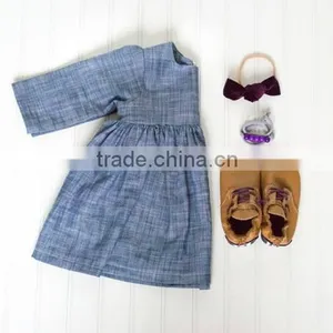 Baby Dress Pictures Classic Childrens Dresses Cap Sleeve Girls Cotton Frock Designs thumbnail-4