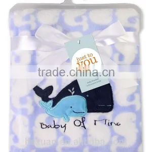 China Supplier Custom Cartoon Embroidered Baby Fleece Blanket thumbnail-5