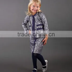 Hot Selling Kids Clothes Set With Silver And Slate Winter Blazer And Skirt Girl Clothing Set Child Wear Z-CS80729-25 thumbnail-2