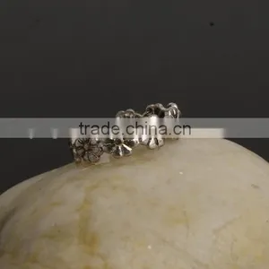 Vintage Silver Plated Anel Flower Finger Foot Midi Ring Footwear Rings Jewelry thumbnail-3