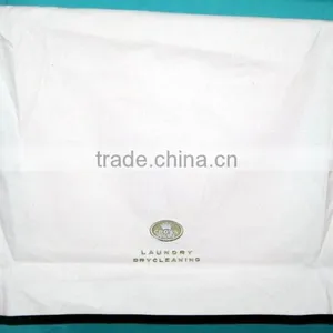 Custom Logo Cotton Laundry Bag With Rope thumbnail-3