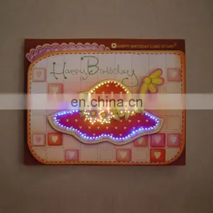 Fashionable Promotional Custom Led Light Music Christmas Birthday Greeting Card for Kids thumbnail-1