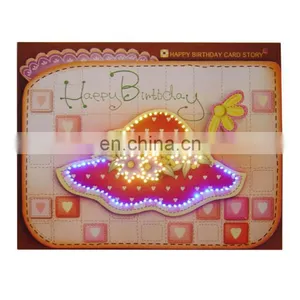 Fashionable Promotional Custom Led Light Music Christmas Birthday Greeting Card for Kids thumbnail-2