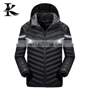 Fashion Men Black Coat Lightweight Windbreaker Padding Down Jackets thumbnail-1