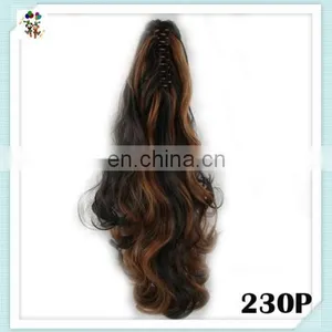 Natural Colors Long Curly Drawstring Synthetic Ponytail Hair Extensions HPC-0163 thumbnail-4