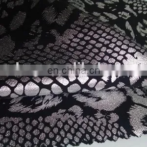 Winfar Textile Hot Sell 94% Polyester 6% Spandex Women Dress Python Silver Foil Scuba Print Knit Fabric thumbnail-5