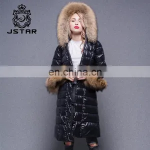 China Manufacturer Custom Fashion Style Warm Feather Inside Hood Down Jacket for Winters thumbnail-1