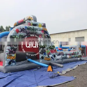 2017 Inflatable Bouncer Jump Castle Obstacle Course With Slide Fatcory Price thumbnail-1