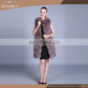 Thick Fur Dyed Fur Vest Wholesales Real Fox Fur Vest Women thumbnail-1