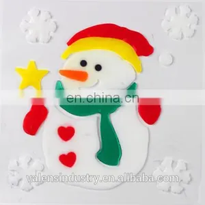 Factory Direct OEM Wholesale Customized No Glue Easily Peel off Gel Gem Santa Claus Christmas Window Sticker thumbnail-1