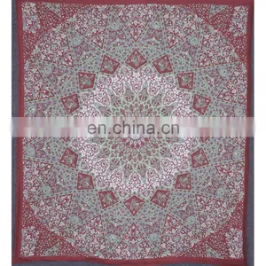 Star Indian Mandala Tapestry Multicolor Round Mandala thumbnail-1