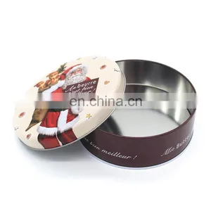 Santa Claus Printed Christmas Gift Card Packaging Metal Box thumbnail-2