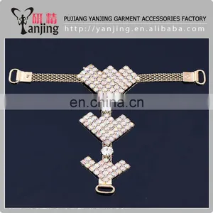 Rhinestone Shoes Clip,rhinestone Metal Shoes Golden Chain Buckle thumbnail-1