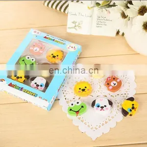 6pcs Animal Design Eraser Set Colorful Cartoon Eraser Set Cartoon Nativity Eraser thumbnail-3