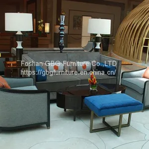 2018 New Hotel Lobby Sofa and Table Furniture Set thumbnail-1