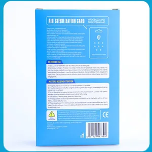 Removing Virus Block Antivirus Portable Clo2 Chlorine Dioxide Air Freshener Sterilization Protection Card thumbnail-3