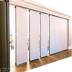 Hanging Style Wood Melamine Board Operate Partition Walls Folding Type Foldable Hotel Walls Room Partitions Soundproof Acoustic Dividing Wall thumbnail-2
