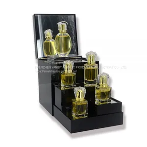 Cosmetics Display Box Mirror Surface Acrylic Perfume Display Stand With Fold thumbnail-1