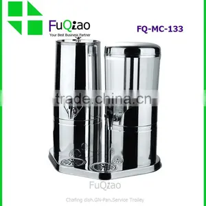 Wholesale Stainless Steel 2 Tanks 8 L Stainless Dual Bowl Juice Dispenser thumbnail-5