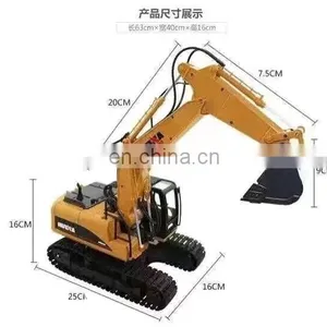 Plastic and Alloy Bucket Vehicle HuiNa 550 1/64 RC Remote Control Moedel Excavator thumbnail-1