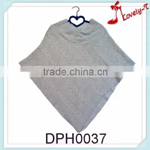 Wholesale Crochet Knit Acryclic Latest Poncho Sweater Designs for Women thumbnail-1