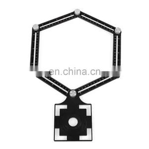 COOFIX Tile Hole Locator Adjustable Tool Masonry Glass Fixed Angle Measuring Ruler Universal Angular Template 4/6/12 Slides/fold thumbnail-1